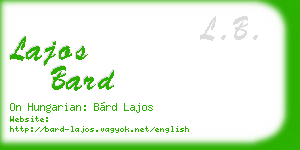 lajos bard business card